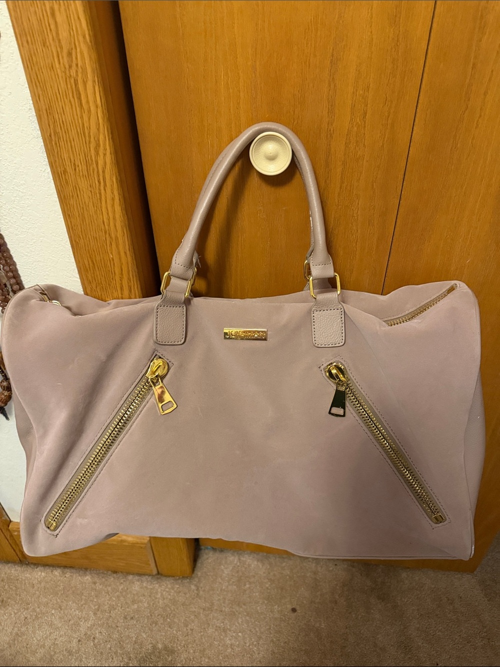 Joy&iman Blush Tote with Gold Hardware AUTHENTIC